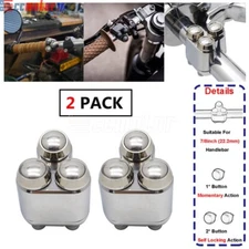 2X Motorcycle 7/8" Handlebar Switch Latch Momentary / Self Locking Button Switch