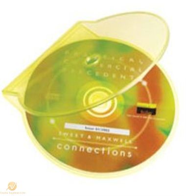 500 durchsichtige gelbe Muschelschale Kunststoff hochwertige Einzelhülle CD DVD Disk Aufbewahrung