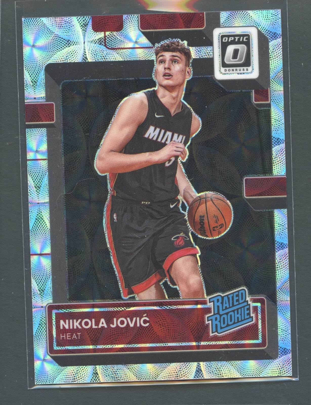 /249 Nikola Jovic 2022 Donruss Optic Rated Rookie Premium Box Set Prizm #224 RC
