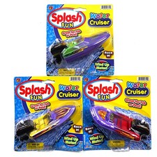 Splash Fun Water Cruiser Wind Up Motor Boat 3 Pack