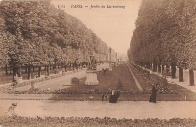 Postcard Garden Jardin de Luxembourg Paris France