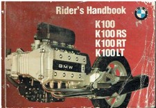 BMW K100 K100RS K100RT & K100LT ORIGINAL 1987 OWNERS HANDBOOK & SERVICE RECORD