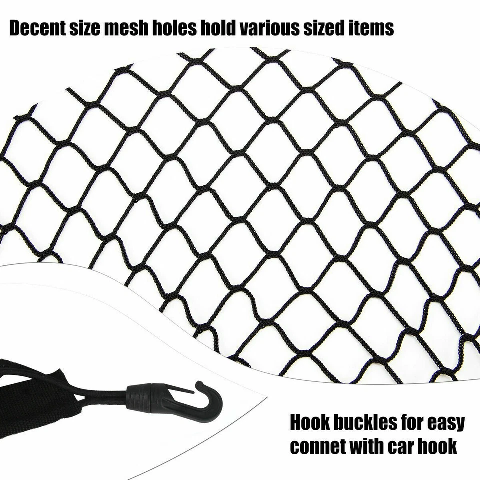 Organizador de almacenamiento de red de carga estilo sobre bolsa universal gancho para parte trasera de coche Foto 4 de 4