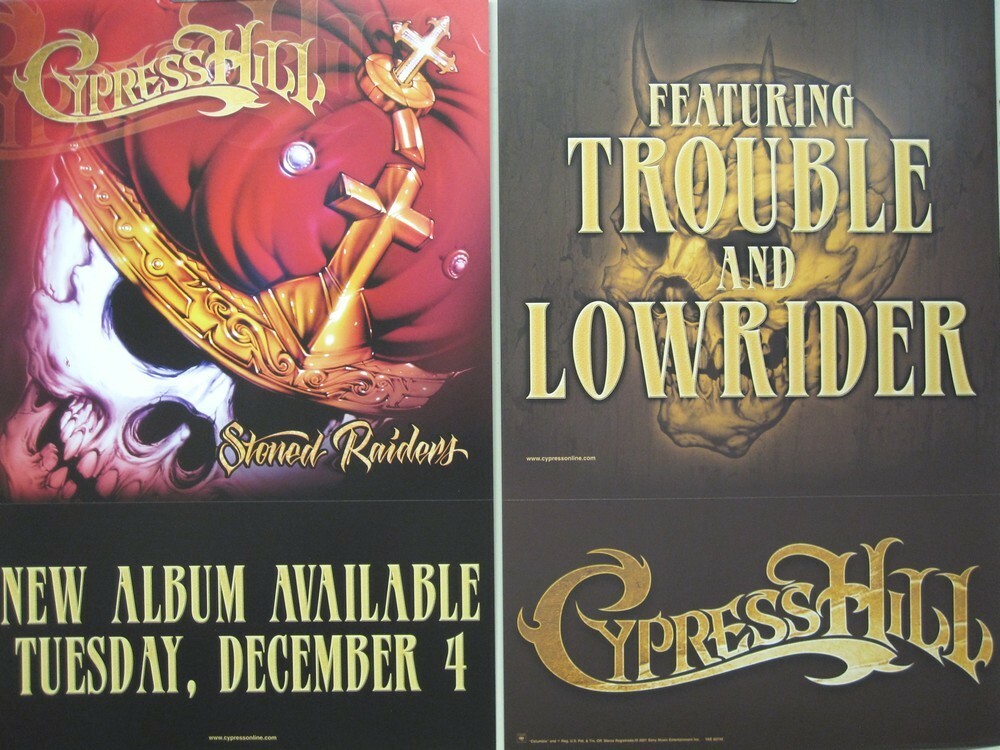 Cypress Hill 2001 Stoned Raiders 2 sided promo poster