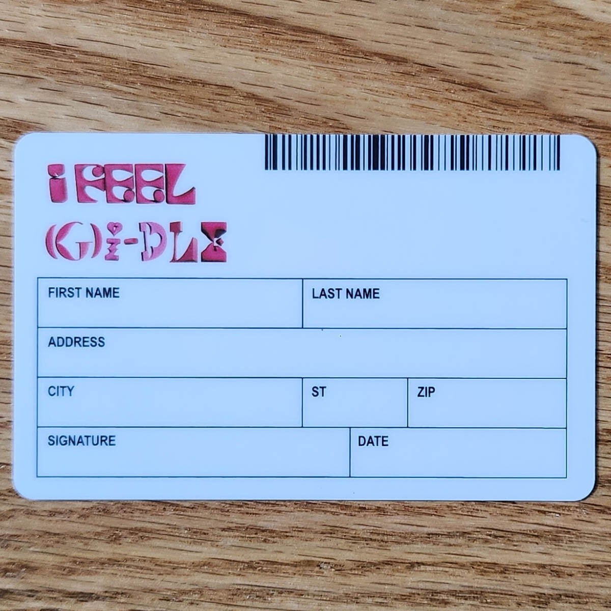Miyeon Official ID Card (G)I-dle 6th Mini Album I Feel Genuine