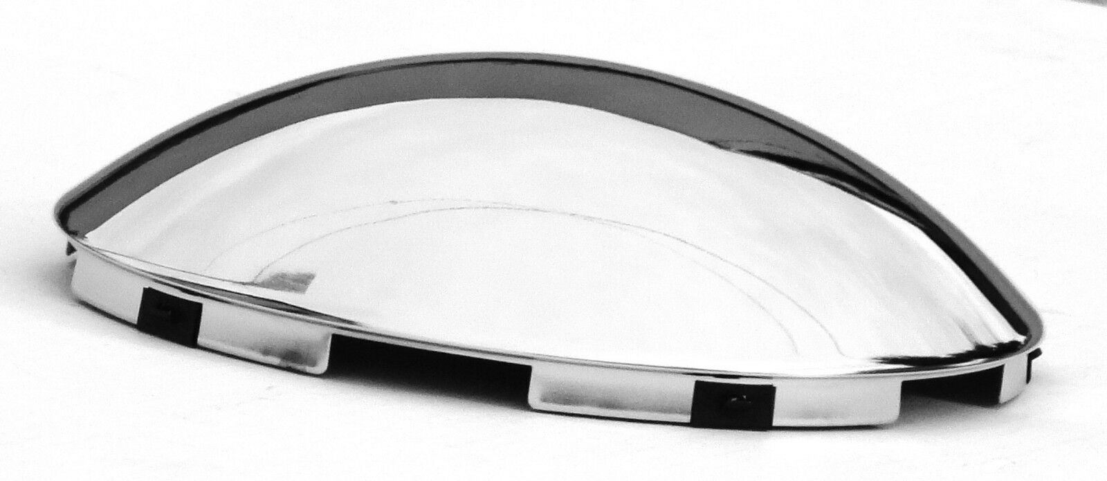 Front Hub Caps for Steel Wheel 5 Even Notches Dome Chrome 7/16" Lip #10514 Pair