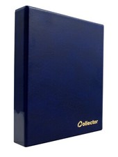 Blue Coin Album Holder for 120 Coins with Self Adhesive Pockets + Dividers