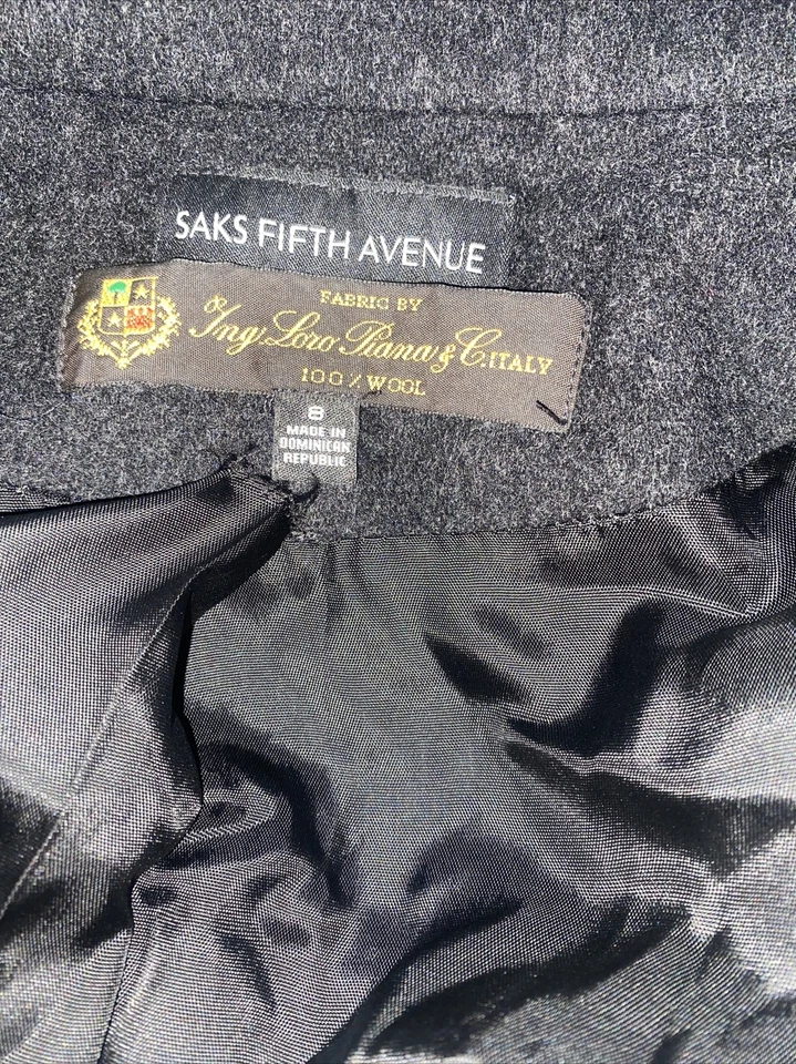 Charcoal Saks 5th Avenue Peacoat size 8 Women’s - Image 4 of 4
