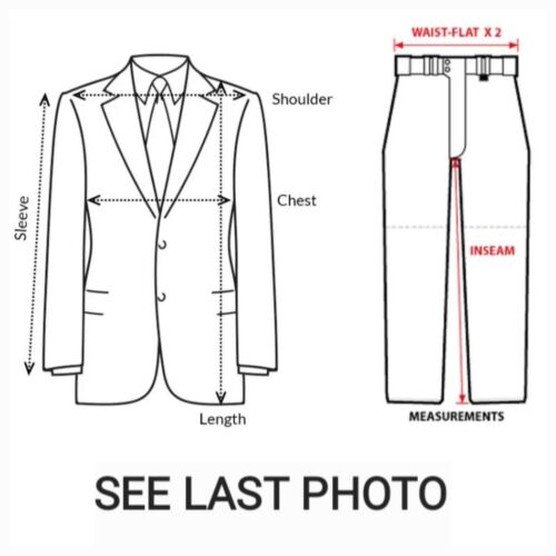 Joseph Abboud USA Blue Stripe 2 Piece Suit 44L Pants 35x29 Mens Blazer Wool - Picture 23 of 24