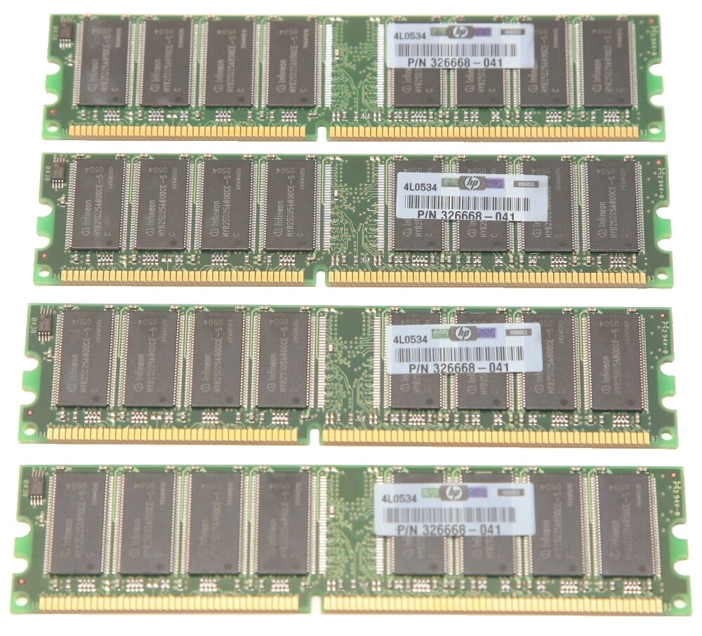 HP DDR1 SDRAM Computer 512 MB Capacity per Module Memory (RAM)