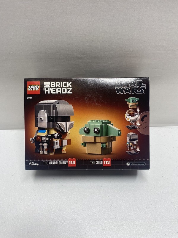 Lego BrickHeadz: 75317 Mandalorian & Child 295 Pcs *Retired 2023* Factory Sealed