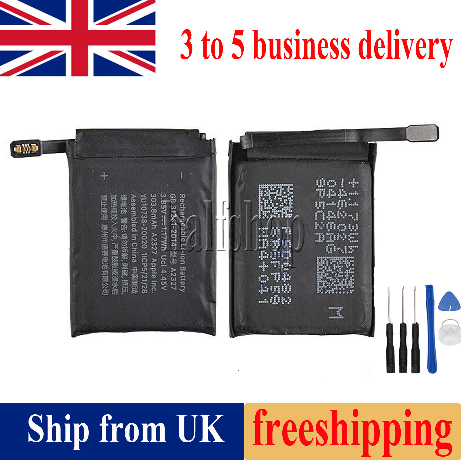 Replacement Internal Battery For Apple Watch Series 6 44mm 303.8mAh A2327