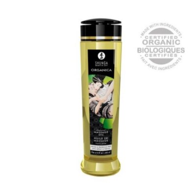 Shunga Organica Kissable Massage Oil Natural 8 fluid ounce, New