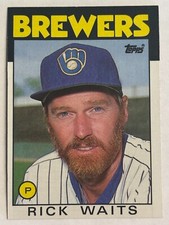 1986 Topps #614 Rick Waits Milwaukee Brewers