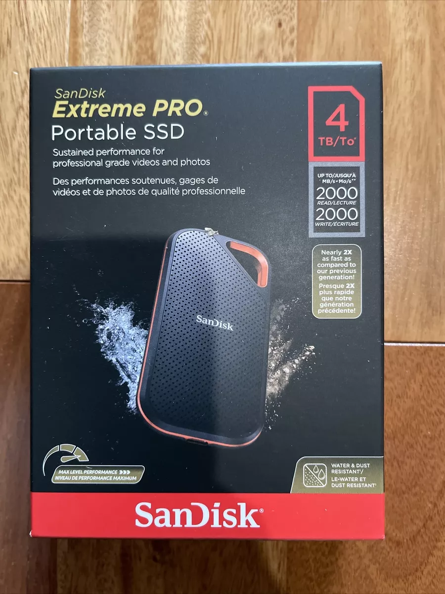 SanDisk 4TB Extreme PRO Portable SSD V2 - Up To 2000 MB/s - 2022 Version