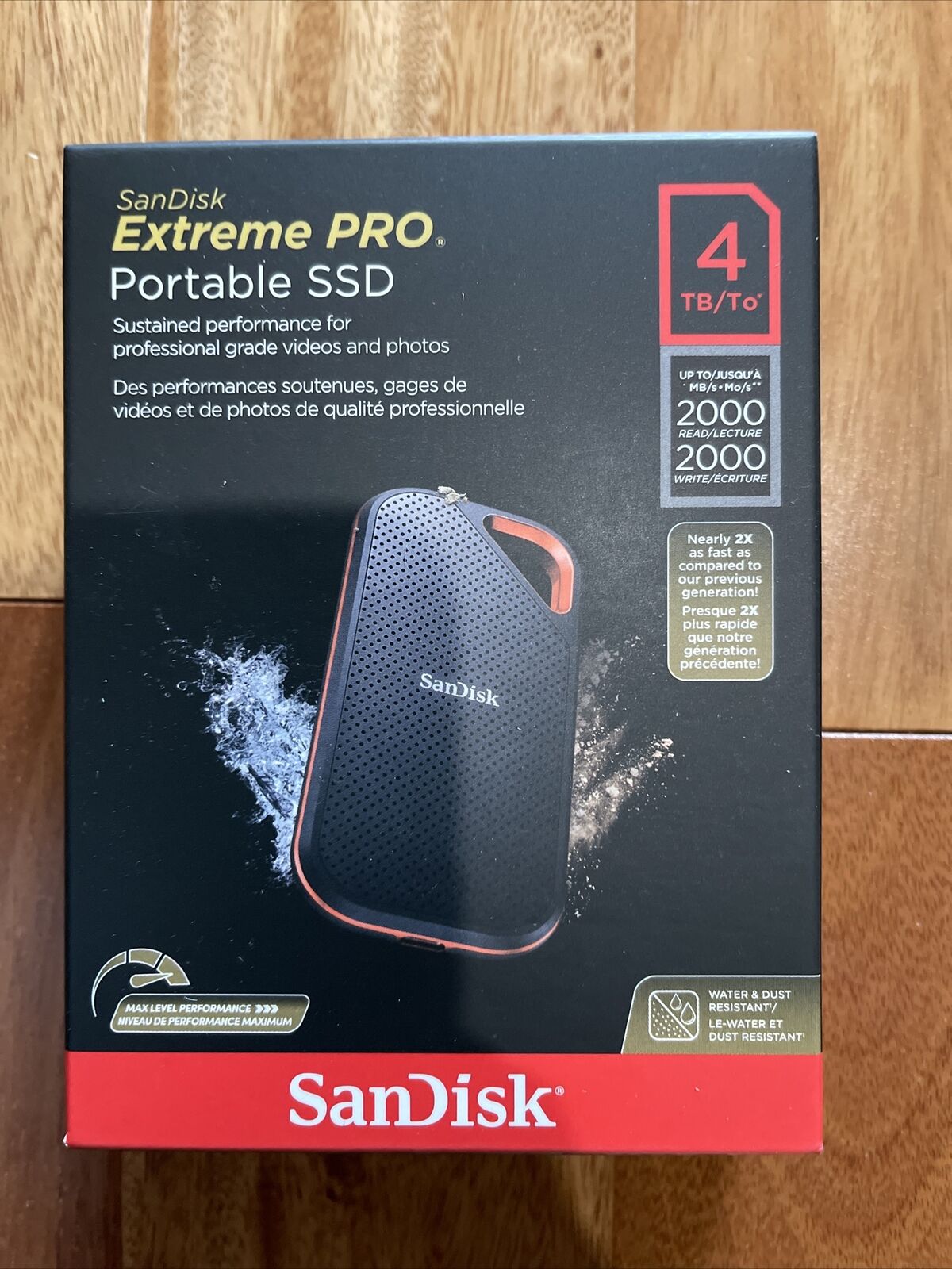 SanDisk 4TB Extreme PRO Portable SSD V2   Up To  MB/s    Version