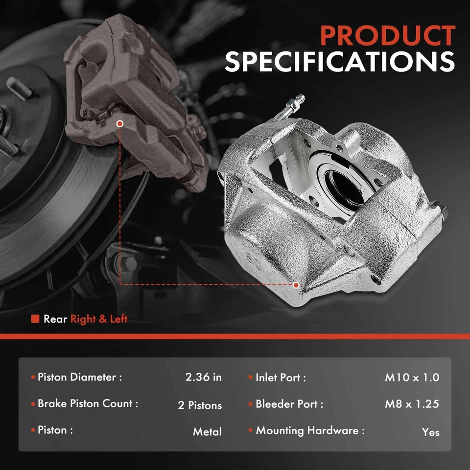 Pair Front Brake Calipers for Mercedes-Benz W123 300CD 1978-1985 230 280E 300D - Image 2 of 4