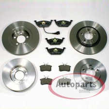 Bremsscheiben 256 mm + 232 mm Bremsbeläge vorne hinten passend für VW Polo [9N]