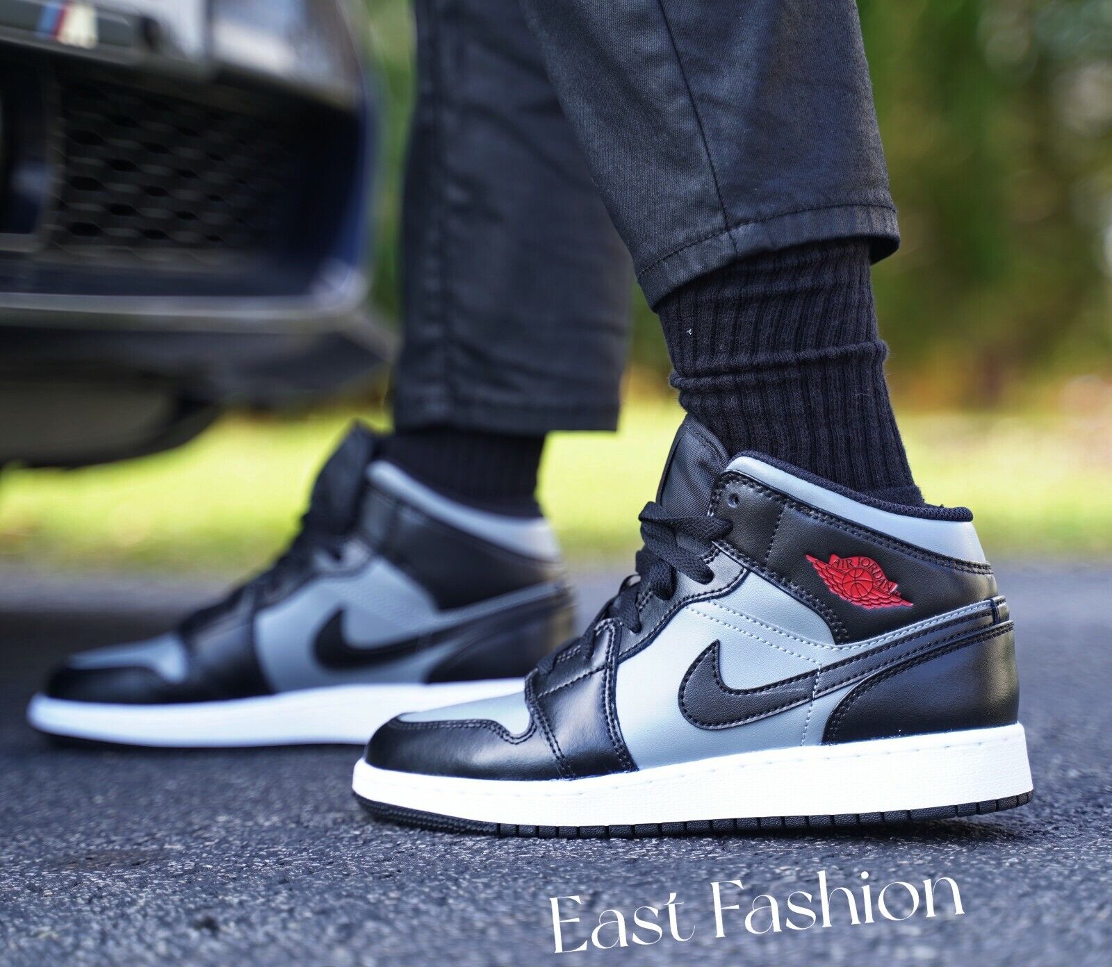 black jordan 1 mid men's