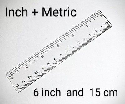 (50 Pack) Ruler 6 Inch Clear Plastic INCHES-CM School Supplies 6'' / Metric 15cm