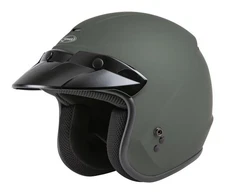 G-Max OF-2 Solid Helmet (X-Small, Matte Green)