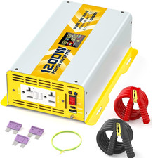 1200W Pure Sine Wave Power Inverter 12V DC to 120V AC for RV, Boat Off-Grid