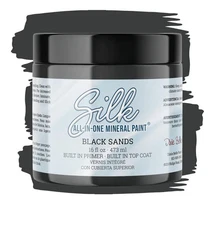 Dixie Belle SILK All-In-One Mineral Paint, Black Sands -16oz