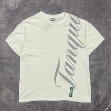Vintage Tanqueray Shirt Men's White XL Wrap Around Gin Graphic Shirt 90's AS73
