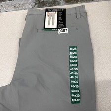 Dockers Pants Mens 40x30 Grey  Slim Fit Straight Leg Tech Performance NEW