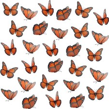 "50 Pcs Monarch Butterfly Decor Artificial Butterflies for Bouquets Crafts "