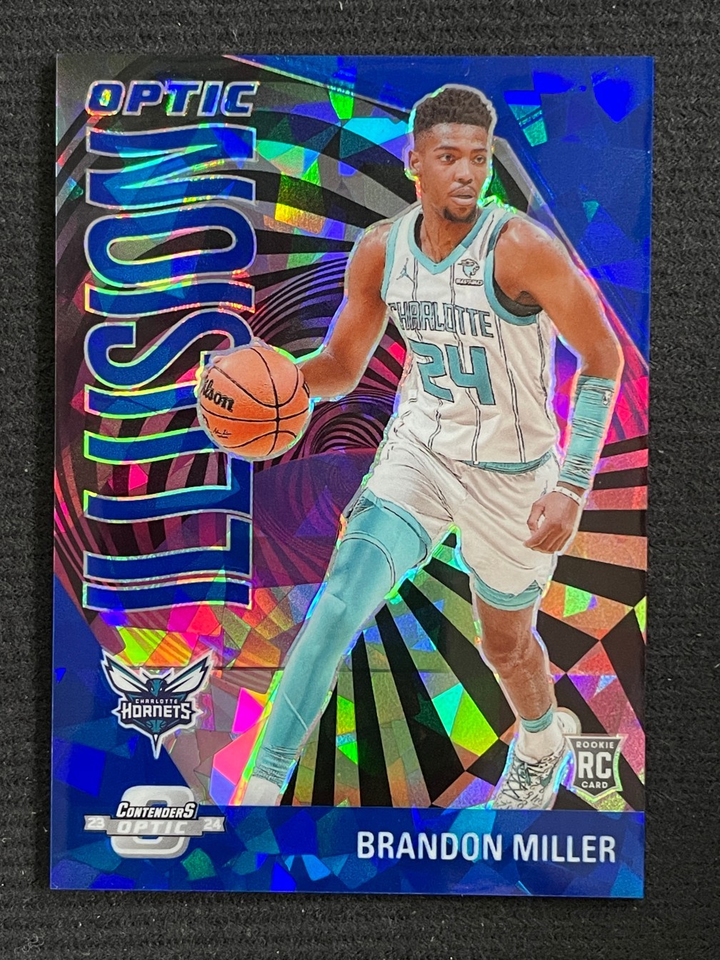 Brandon Miller 2023-24 Panini Contenders Optic RC Illusion Blue Ice /75 #1