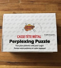 24 Metal Wire Puzzles Set - IQ Brain Teasers for Adults & Kids, Stress Relief