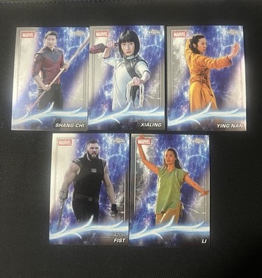 2025 Topps Chrome Marvel SHANG-CHI Phase 4 Lot (5) Xialing Razor Fist Li