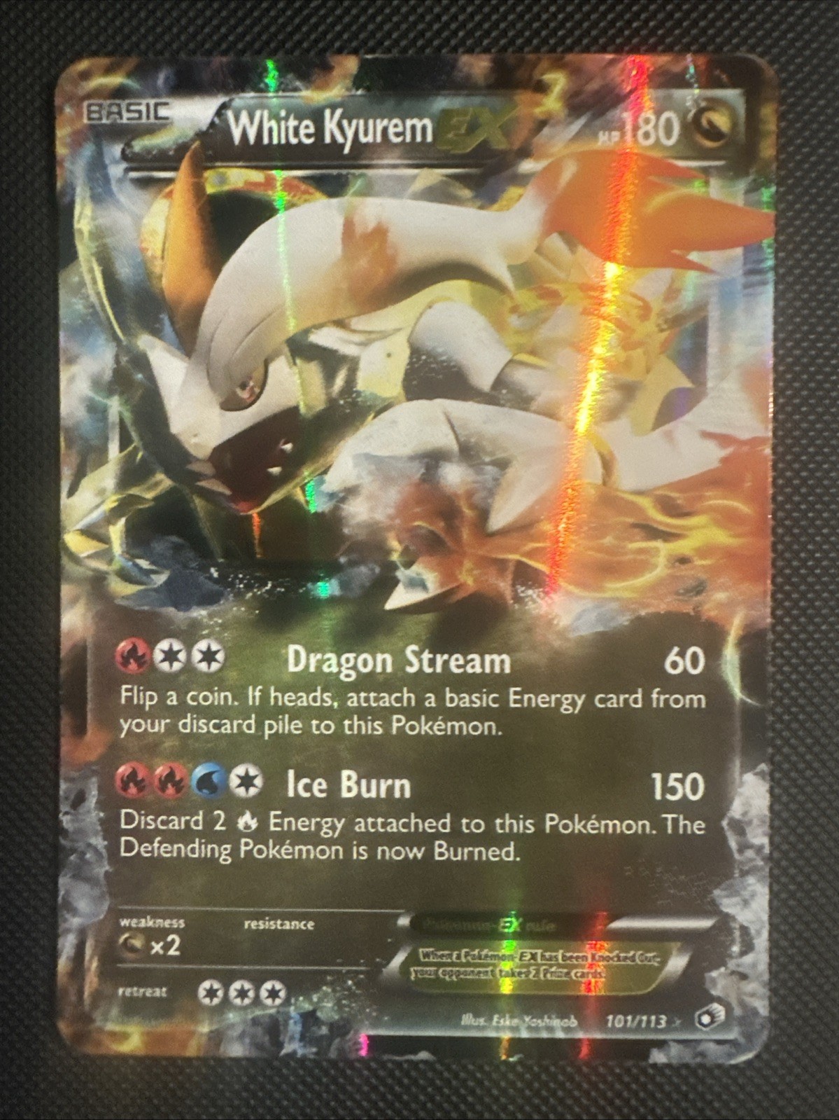 White Kyurem EX 101/113 Legendary Treasures Holo DMG
