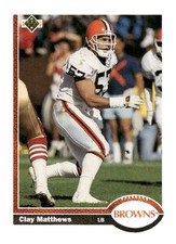 1991 Upper Deck #310 Clay Matthews