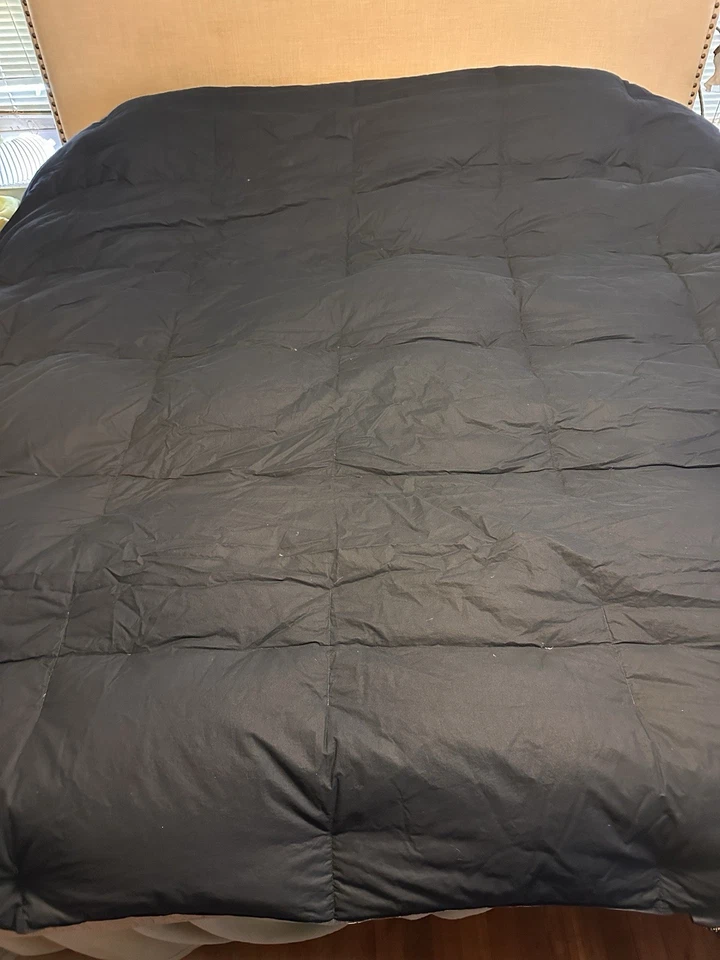 Edredón de plumón reversible Polo Ralph Lauren King azul marino rojo tostado reparación a cuadros Foto 3 de 4