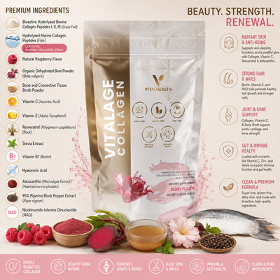 V-COLLAGEN by Vitalhealth - SKIN, JOINT, BONES & MICROBIOME +