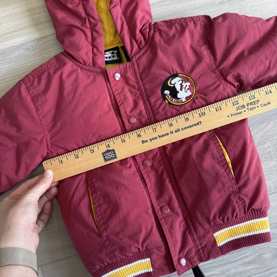 复古 Starter Florida State FSU Seminoles Puffer 夹克 婴儿 18 Mo。 香港 — 第 4/4 张图片