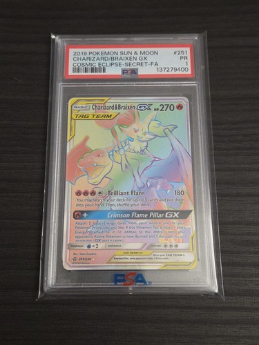 Charizard & Braixen-GX graded PSA 1 for sale on eBay