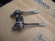 VINTAGE HURET friction shifters SHIFT LEVERS STEM 22.2mm FRANCE BIKE BICYCLE