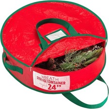 Elegant Wreath Storage Bag with Pest Protection - Zipper  Handles Included