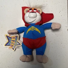 1999 MATTEL--Super Bubba Mighty Bubba Talking 8” Plush Bear