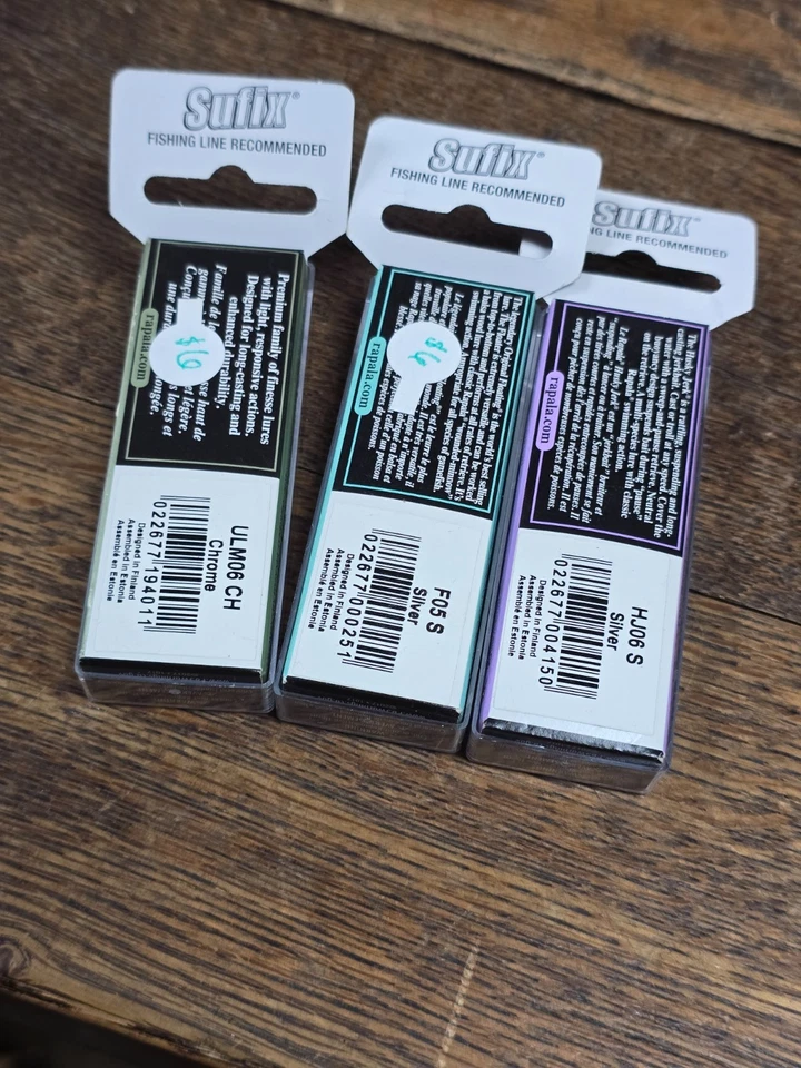 🐟 3 Rapala Fishing Lures - Silver Chrome Sinking Original Rattlin' Jerk Minnow - Image 3 of 3