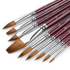 Kolinsky Sable Paint Brushes Professional Kolinsky Watercolor Paint Brushes S...
