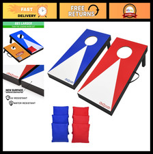 Portable Cornhole Set 2ft x 1ft - Includes 6 Bean Bags 2 Boards - Indoor/Outdo
