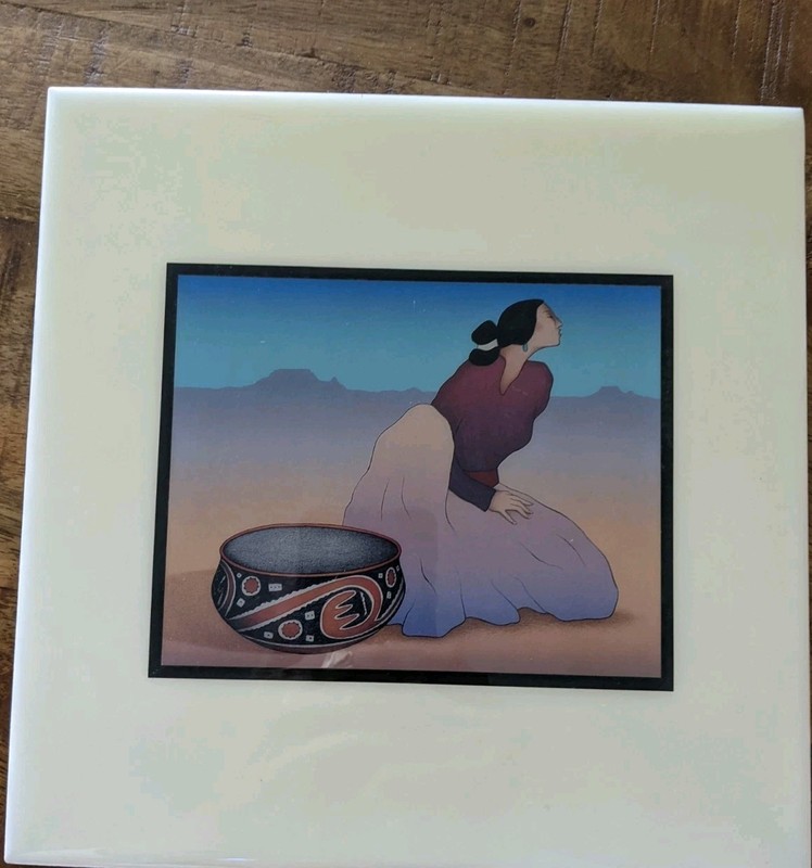 R.C. Gorman Tile Tonto Woman