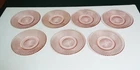 Federal Pink Diana Swirl Depression Glass Bread Dessert 6" Plates Set Of 7 VTG