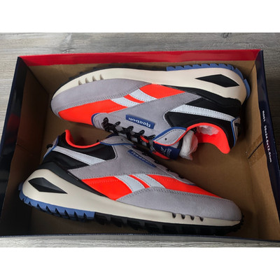 Reebok Forte Racer Pure Grey Twisted Coral Mens Sneaker Shoe Size 9.5