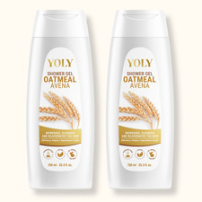 Yoly Oatmeal Shower Gel – Comforting & Gentle Cleanse, 25.3 fl oz (2-Pack) 0.65 per gallon