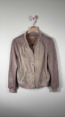 GOOSECRAFT Bomber 087 Suede Leather Bomber Jacket Women's Size L